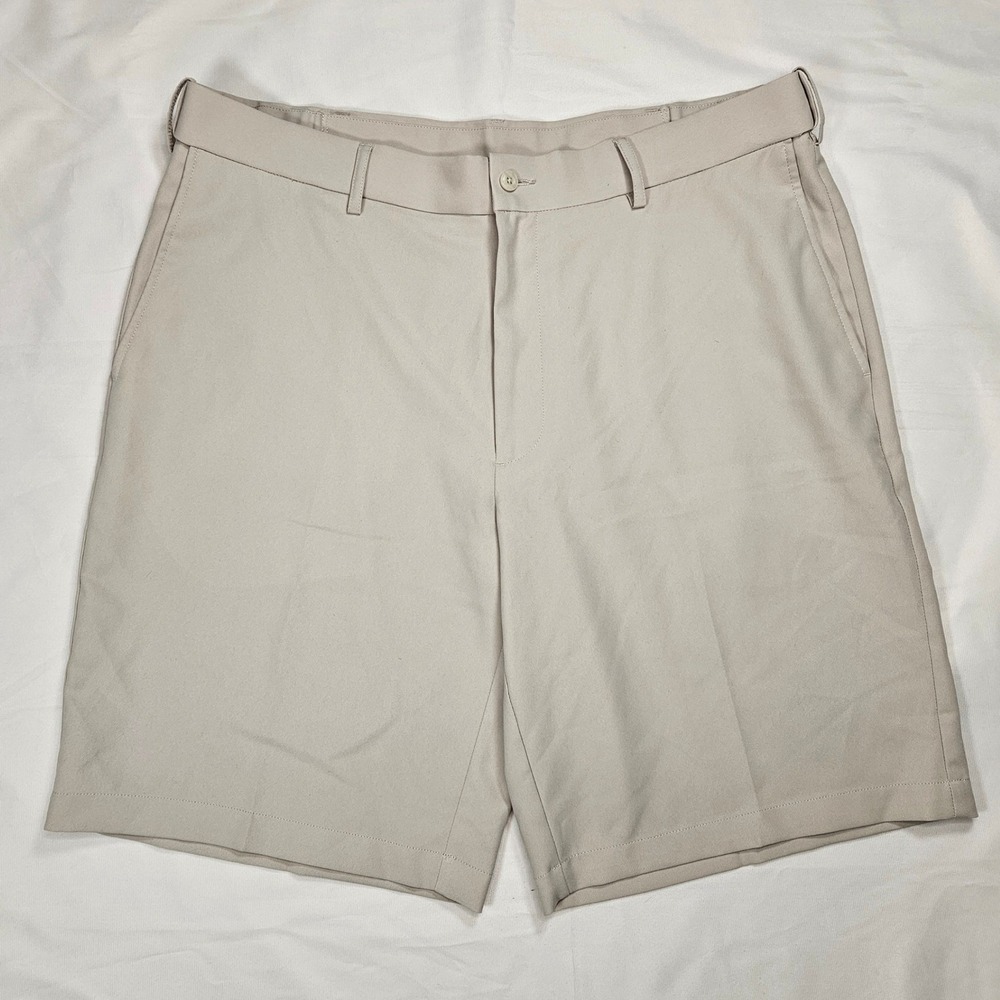 PGA Tour Size 38 Khaki Flat Front Performance Golf Shorts
